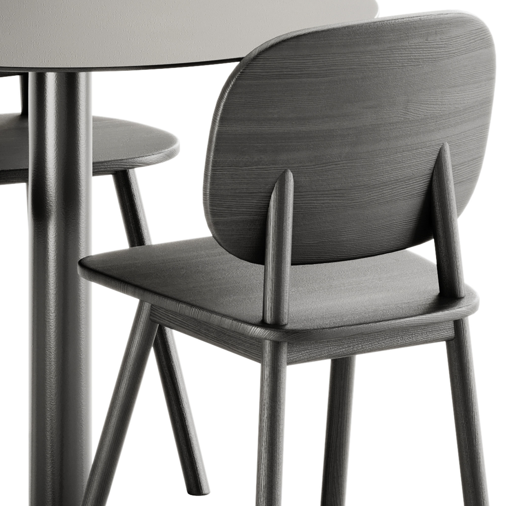 Mesa Mona Round Table by Diabla and Paddle Chair by Cruso 3D model_4