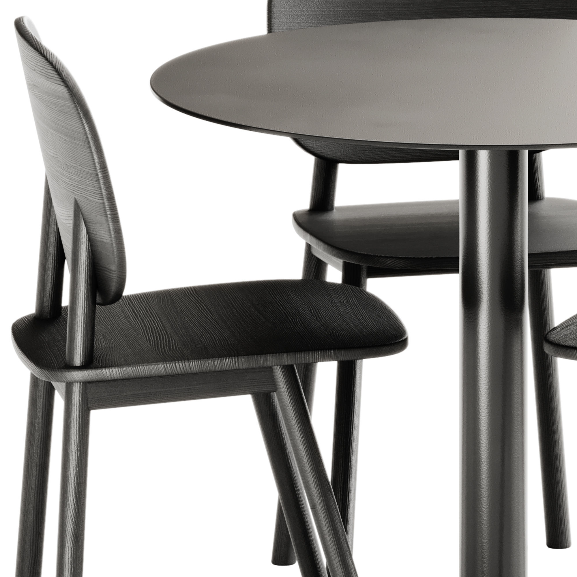 Mesa Mona Round Table by Diabla and Paddle Chair by Cruso 3D model_3