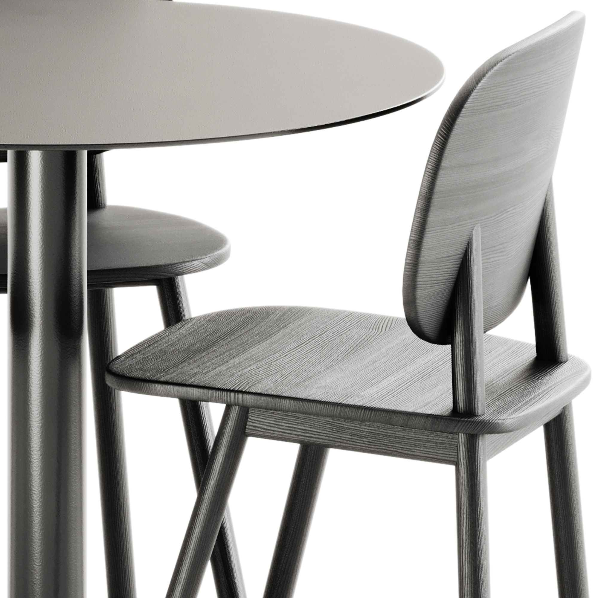 Mesa Mona Round Table by Diabla and Paddle Chair by Cruso 3D model_5