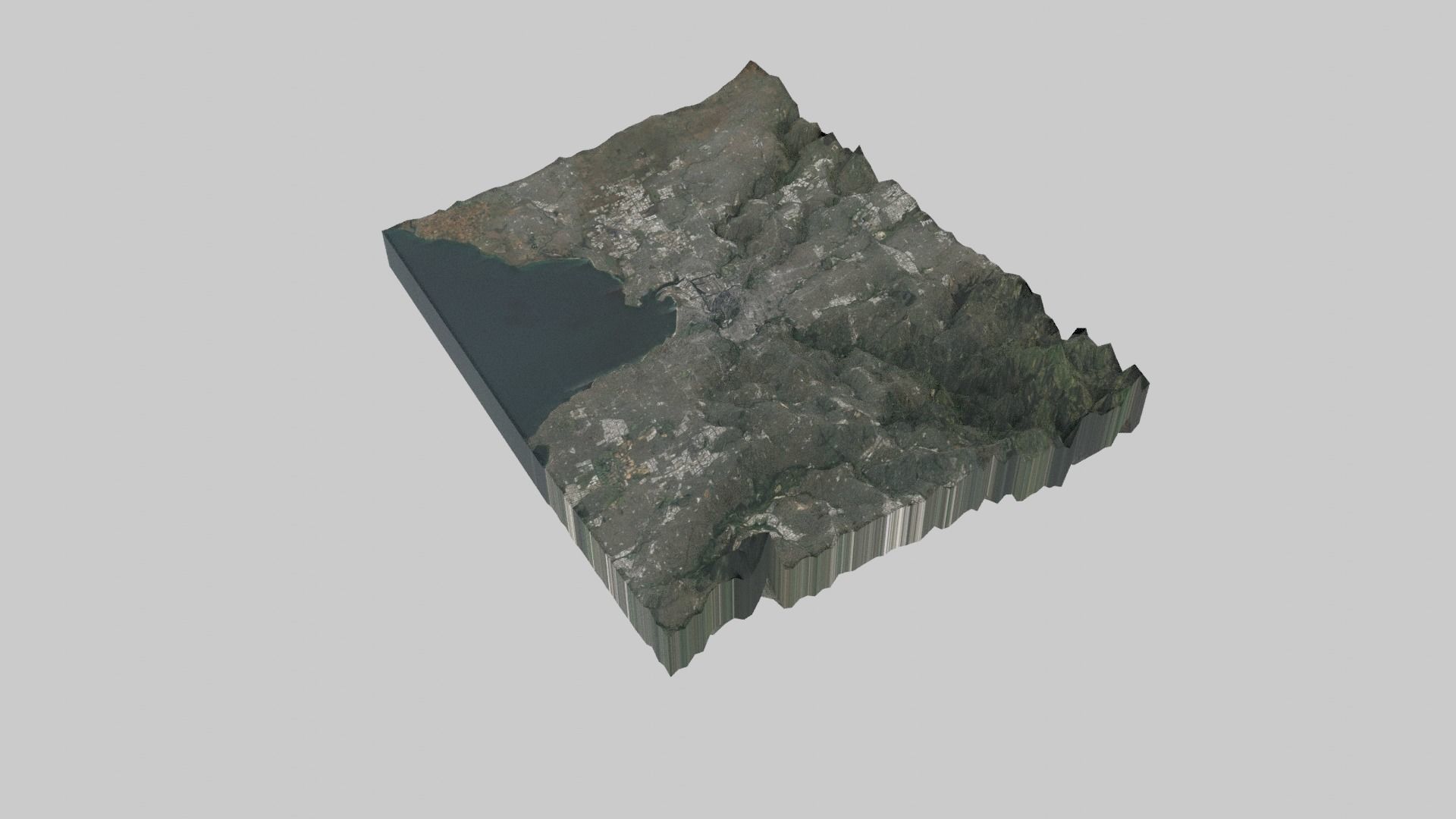 Melbourne City  Low-poly 3D model_1