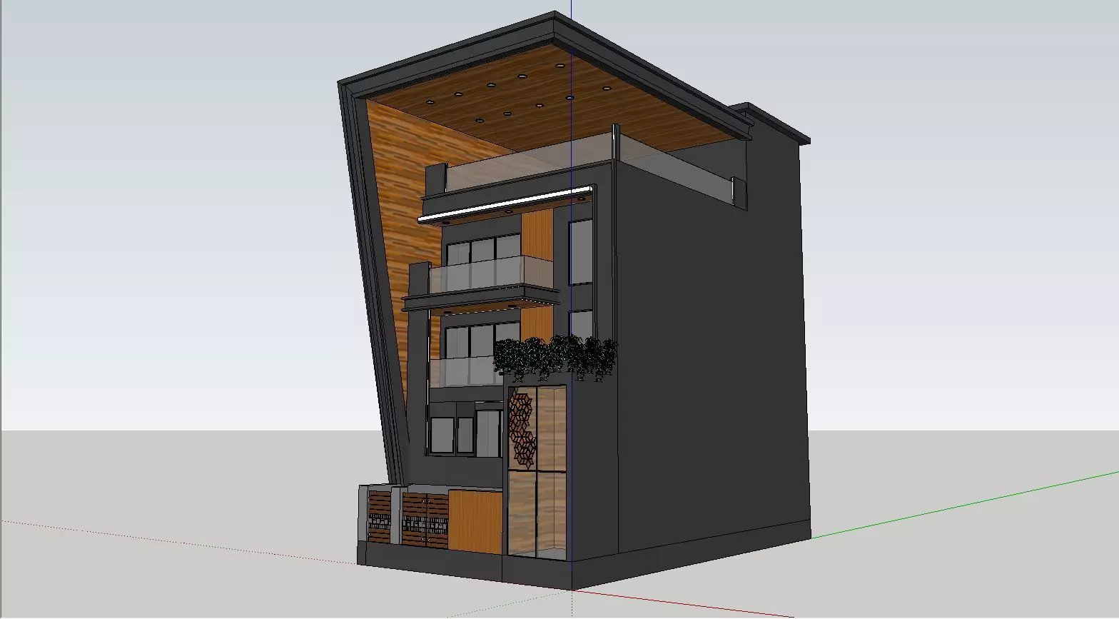 Architecture Moderen Home Concpet 3D model_0