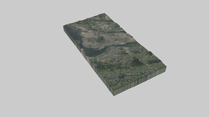 Montreal City  Low-poly 3D model