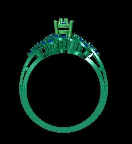 daimond ring 3D print model_7