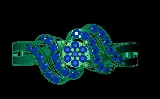 daimond ring 3D print model_9