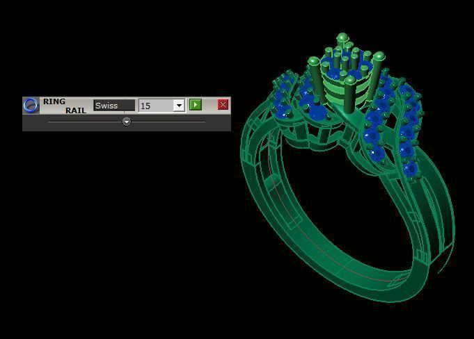 daimond ring 3D print model_10