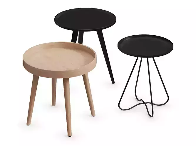 The set of coffee tables 3D model