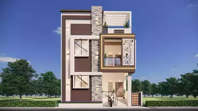 Architecture Moderen Home Concpet 3D model