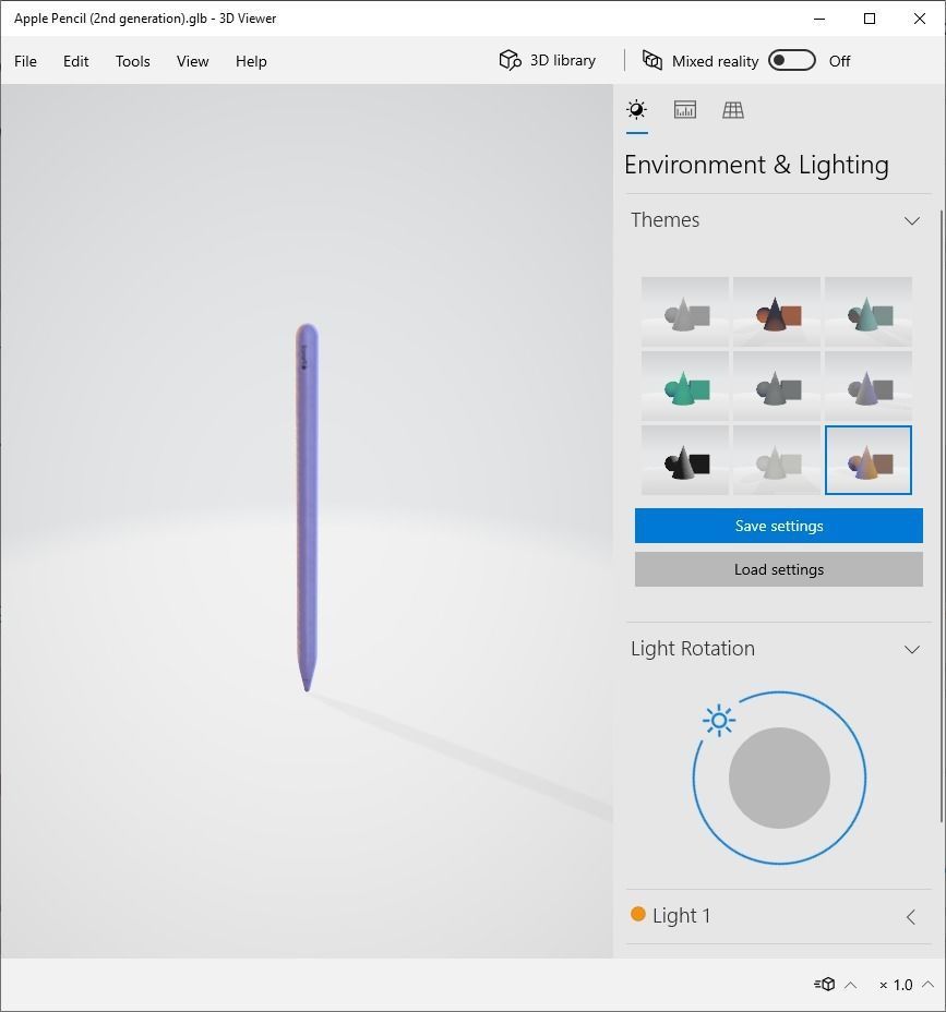 2nd generation Apple Pencil Free low-poly 3D model_9