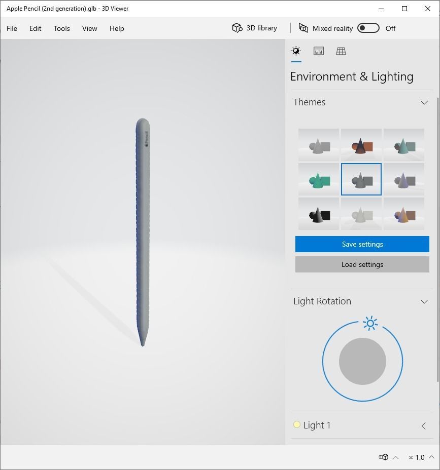 2nd generation Apple Pencil Free low-poly 3D model_7