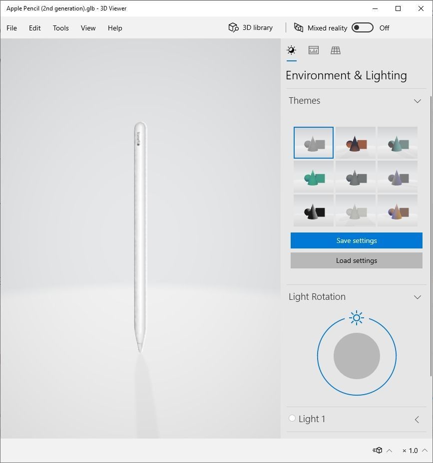 2nd generation Apple Pencil Free low-poly 3D model_14