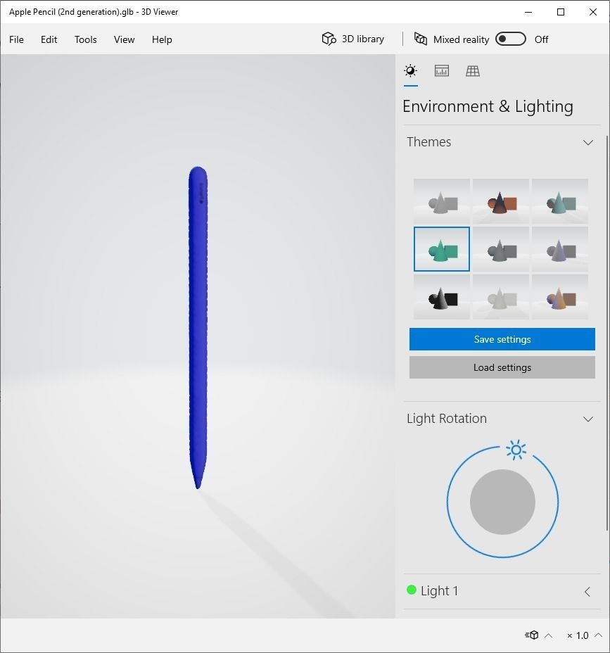 2nd generation Apple Pencil Free low-poly 3D model_10