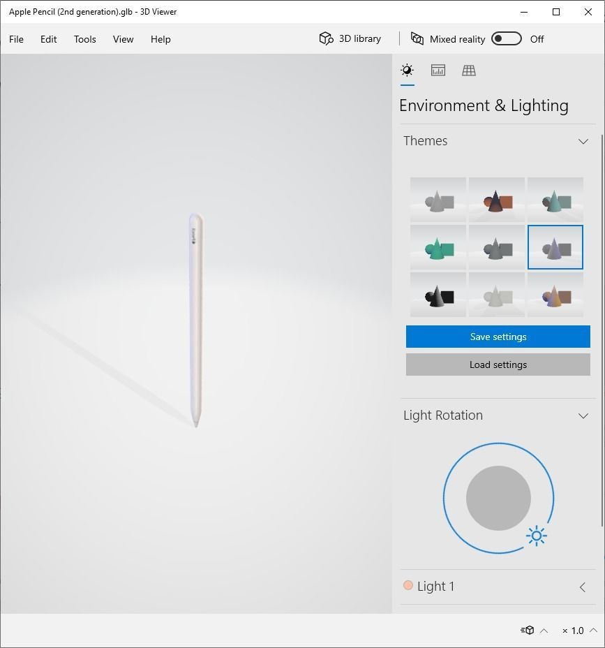 2nd generation Apple Pencil Free low-poly 3D model_12
