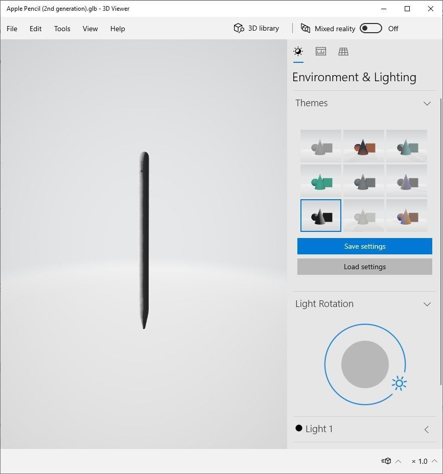 2nd generation Apple Pencil Free low-poly 3D model_13