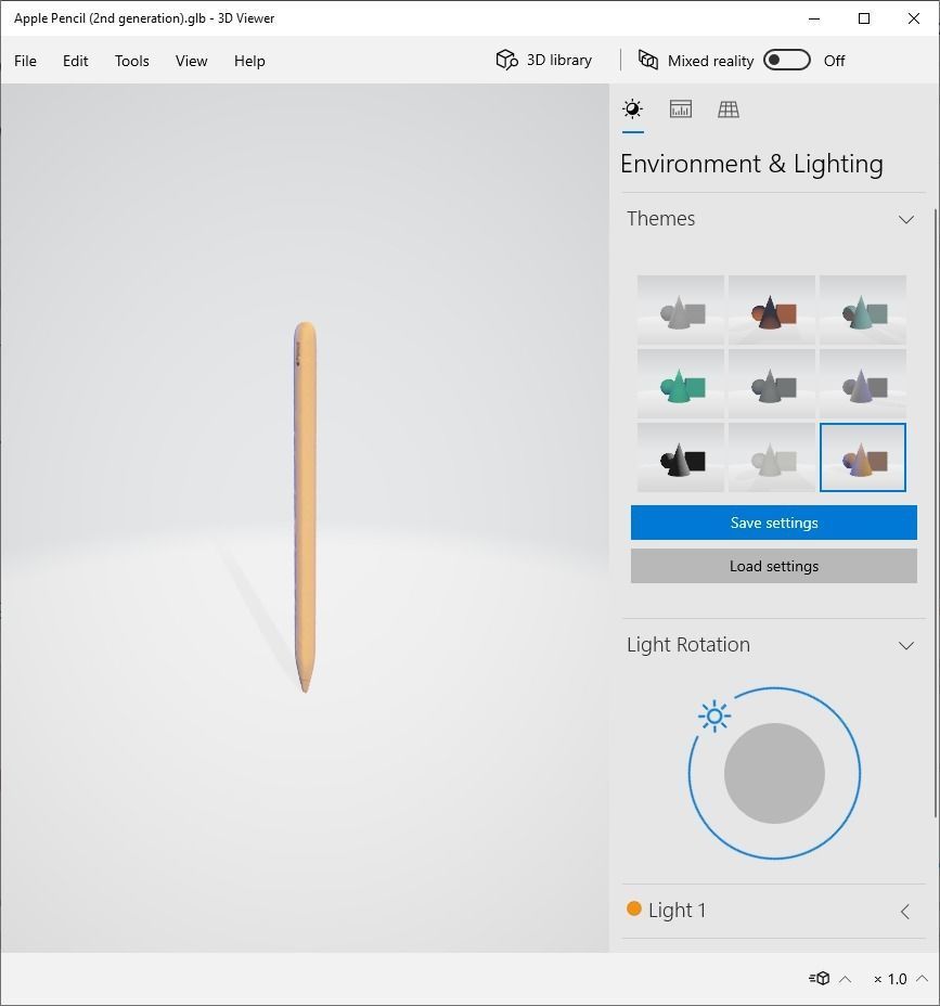 2nd generation Apple Pencil Free low-poly 3D model_5