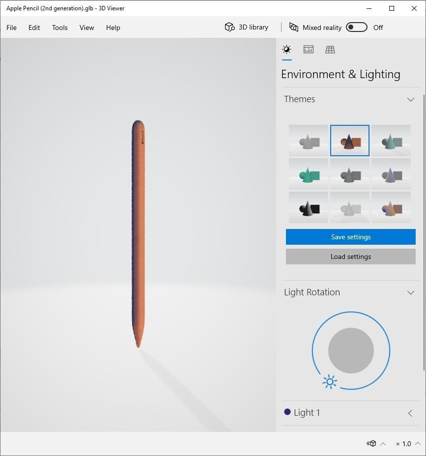 2nd generation Apple Pencil Free low-poly 3D model_6