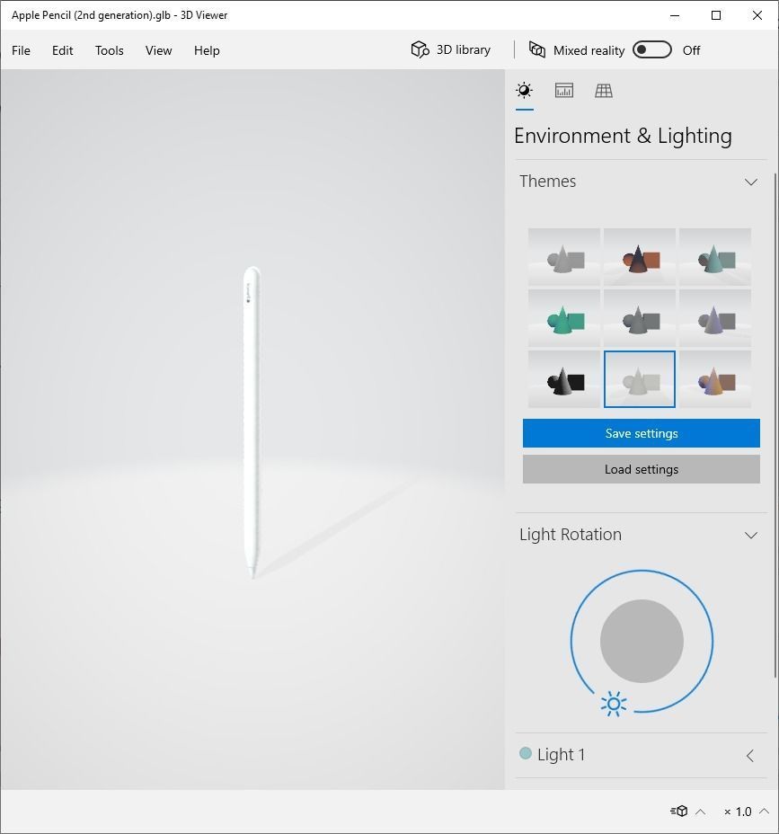 2nd generation Apple Pencil Free low-poly 3D model_11
