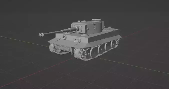 Tiger Tank WW2 LowPoly