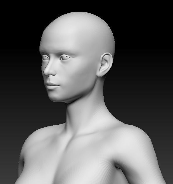 Female Base Mesh 7 3D model_5