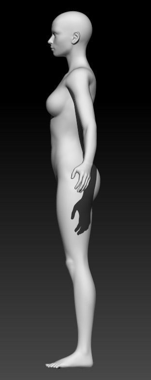 Female Base Mesh 7 3D model_2