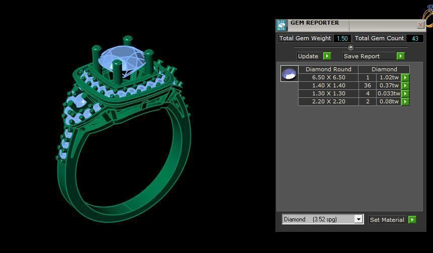 Diamond Ring 3D print model_4