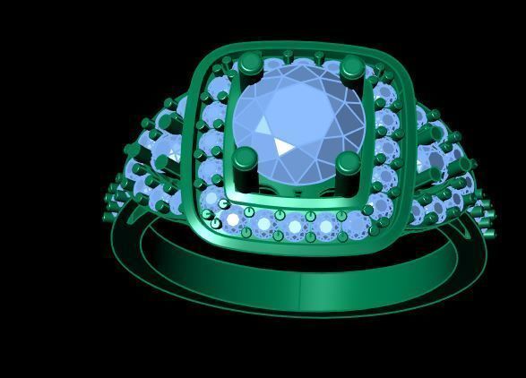 Diamond Ring 3D print model_6