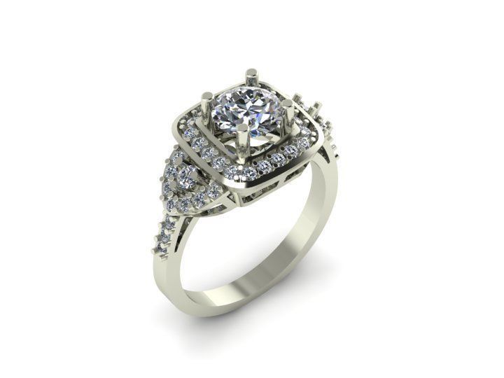 Diamond Ring 3D print model_1