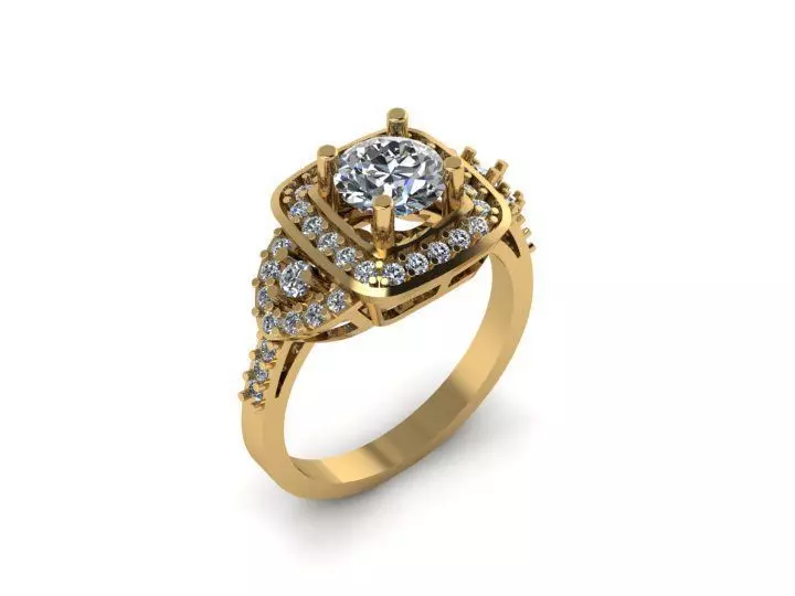 Diamond Ring 3D print model_0