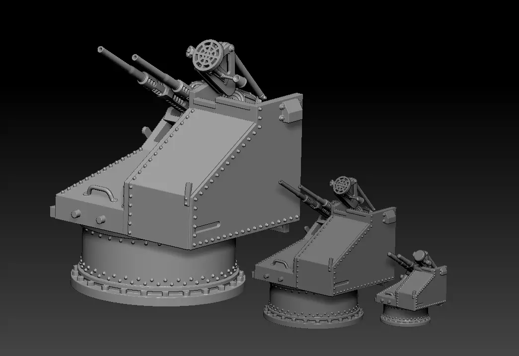 Oerlikon Double Barrel for print 3D print model_0