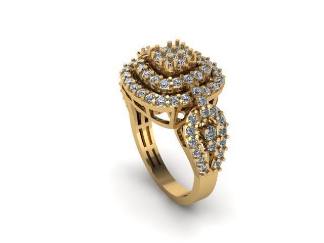 Diamond Ring 3D print model_4