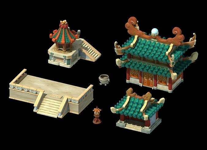Cartoon Orientalure architect 3D model