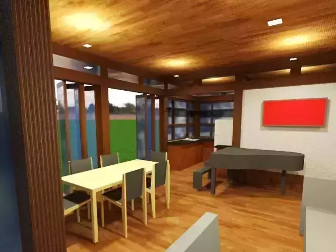 Simple Japanese Cabin  3D print model