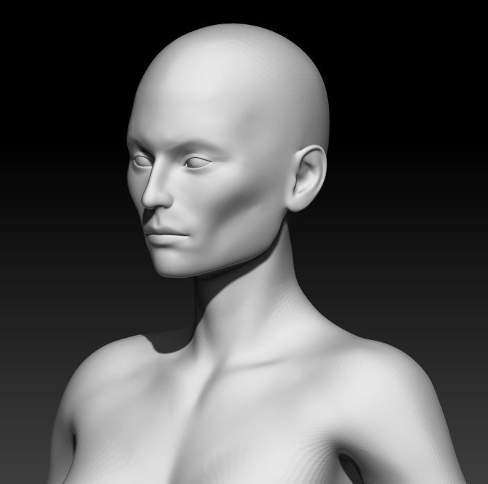 Female Base Mesh 9 3D model_5
