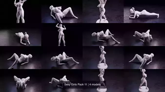 Sexy Girls Pack 11 3D Model Collection