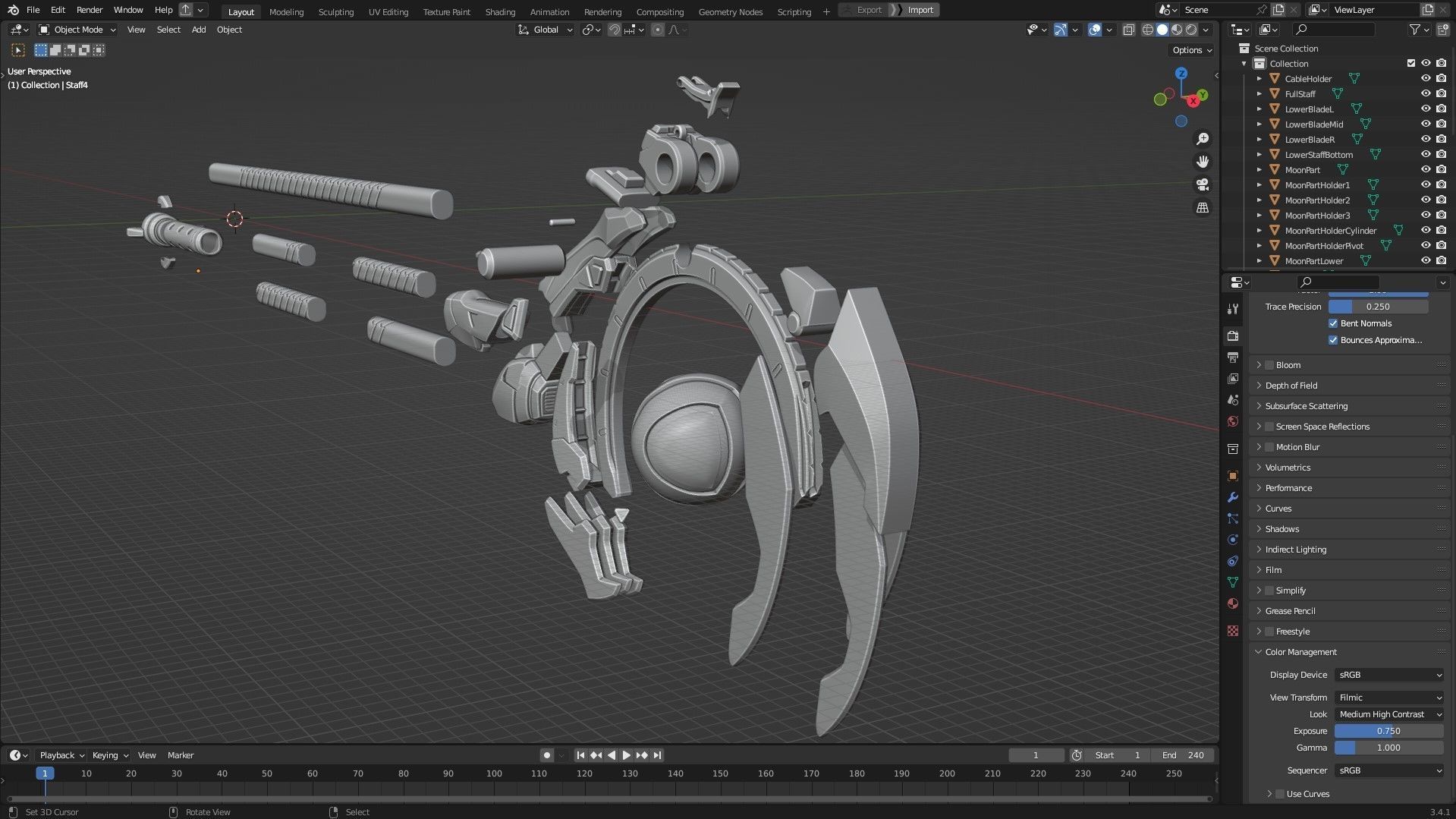 Overwatch 2 Ramattra Staff for Cosplay 3D print model_13