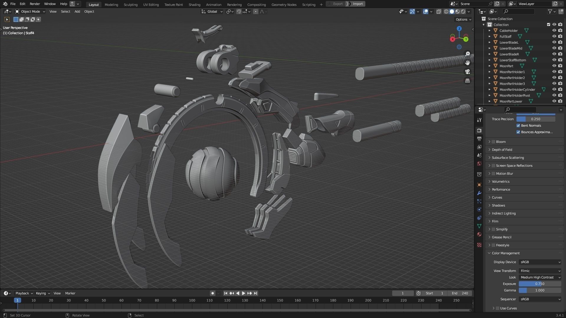 Overwatch 2 Ramattra Staff for Cosplay 3D print model_14