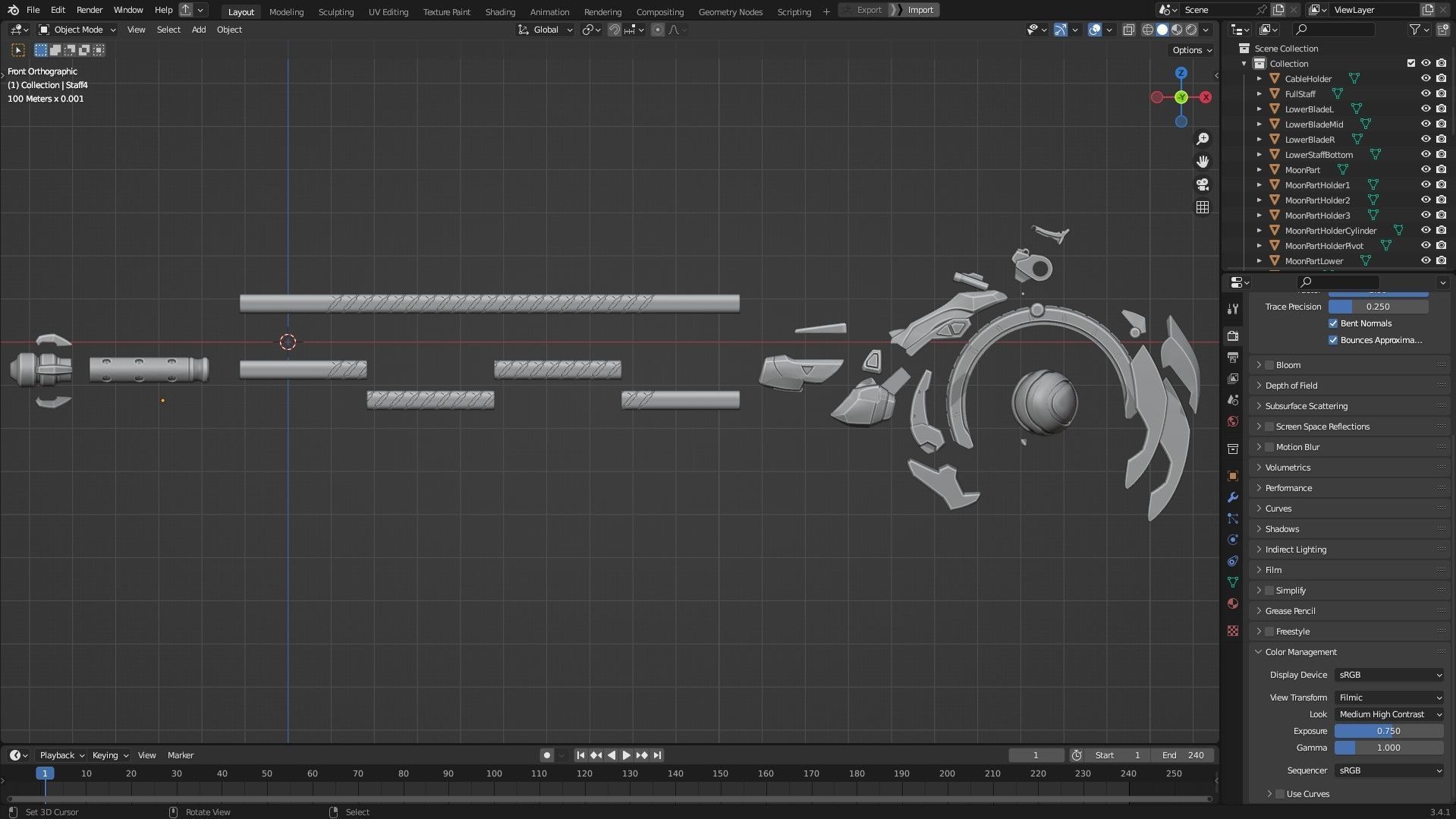 Overwatch 2 Ramattra Staff for Cosplay 3D print model_11