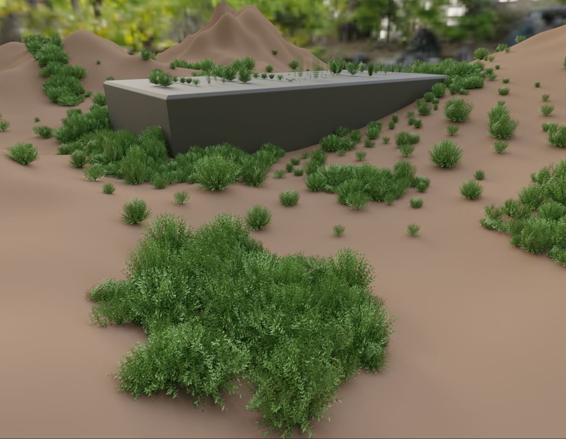 Privet Ligustrum - Rasberry - Blackberry Bushes and Hedges 3D Model Collection_10