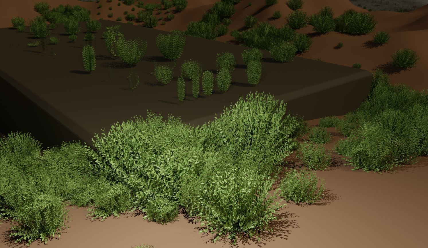 Privet Ligustrum - Rasberry - Blackberry Bushes and Hedges 3D Model Collection_16