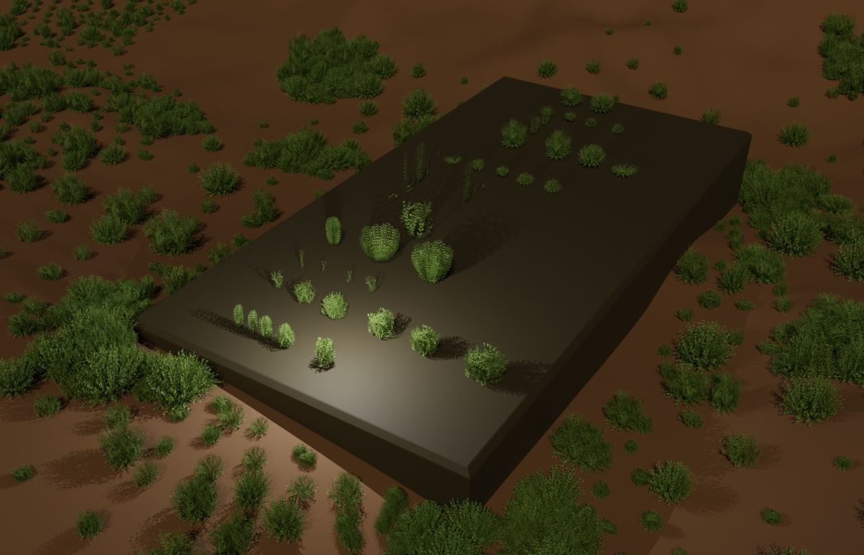 Privet Ligustrum - Rasberry - Blackberry Bushes and Hedges 3D Model Collection_11