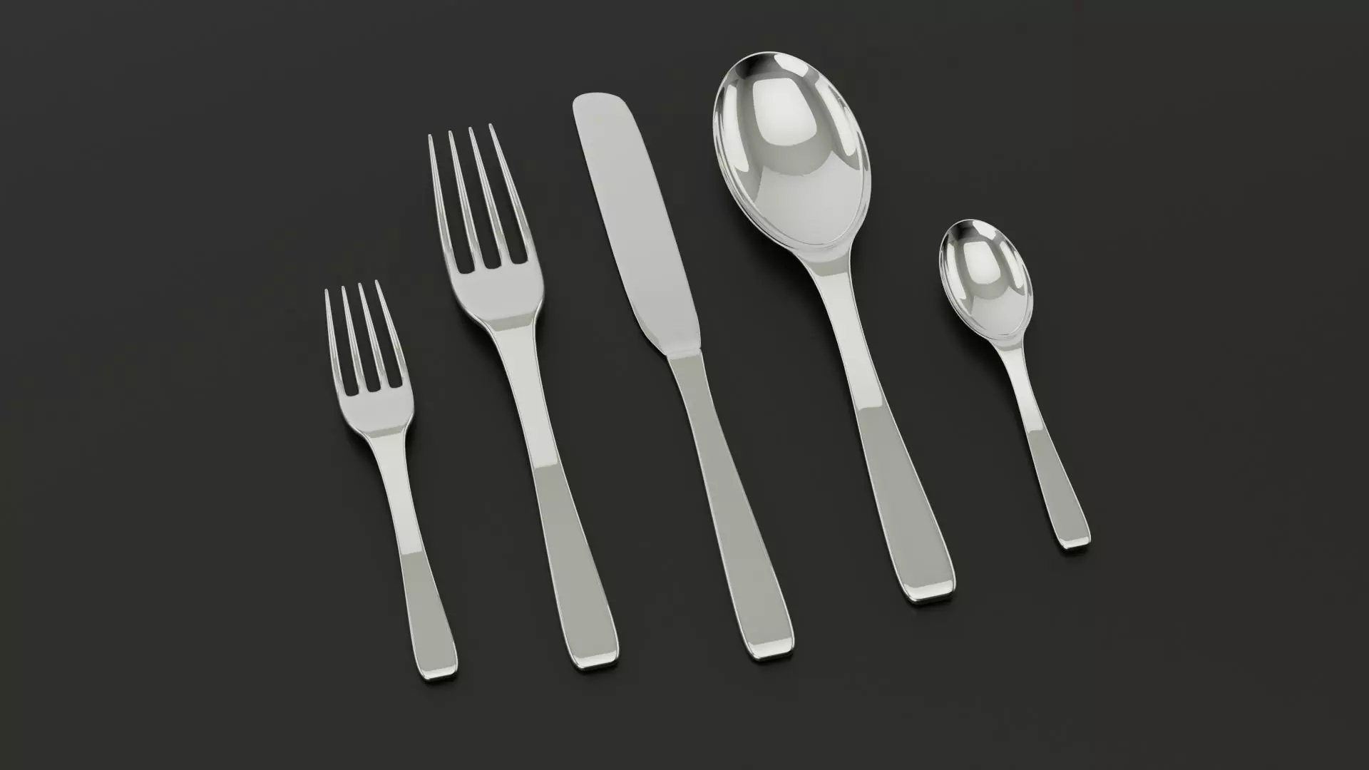 Cutlery set 3D model_0