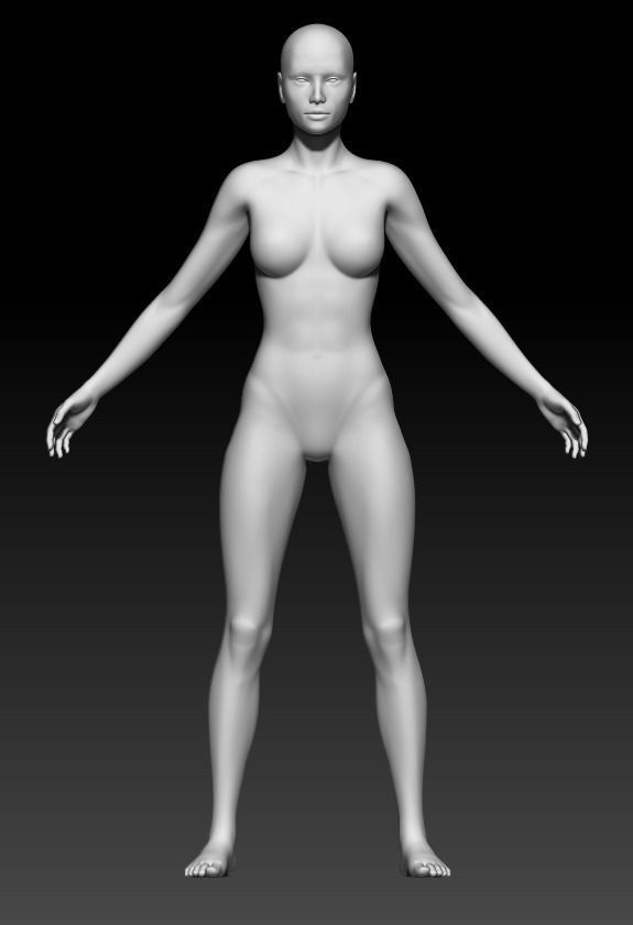 Female Base Mesh 13 3D model_1