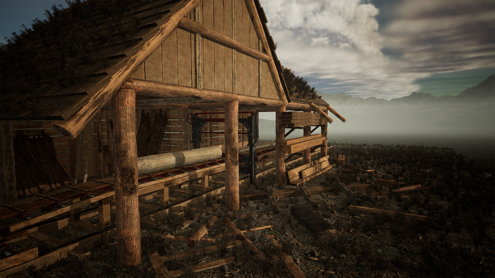 Lumber Mill 37 Assets Low-poly 3D model_4