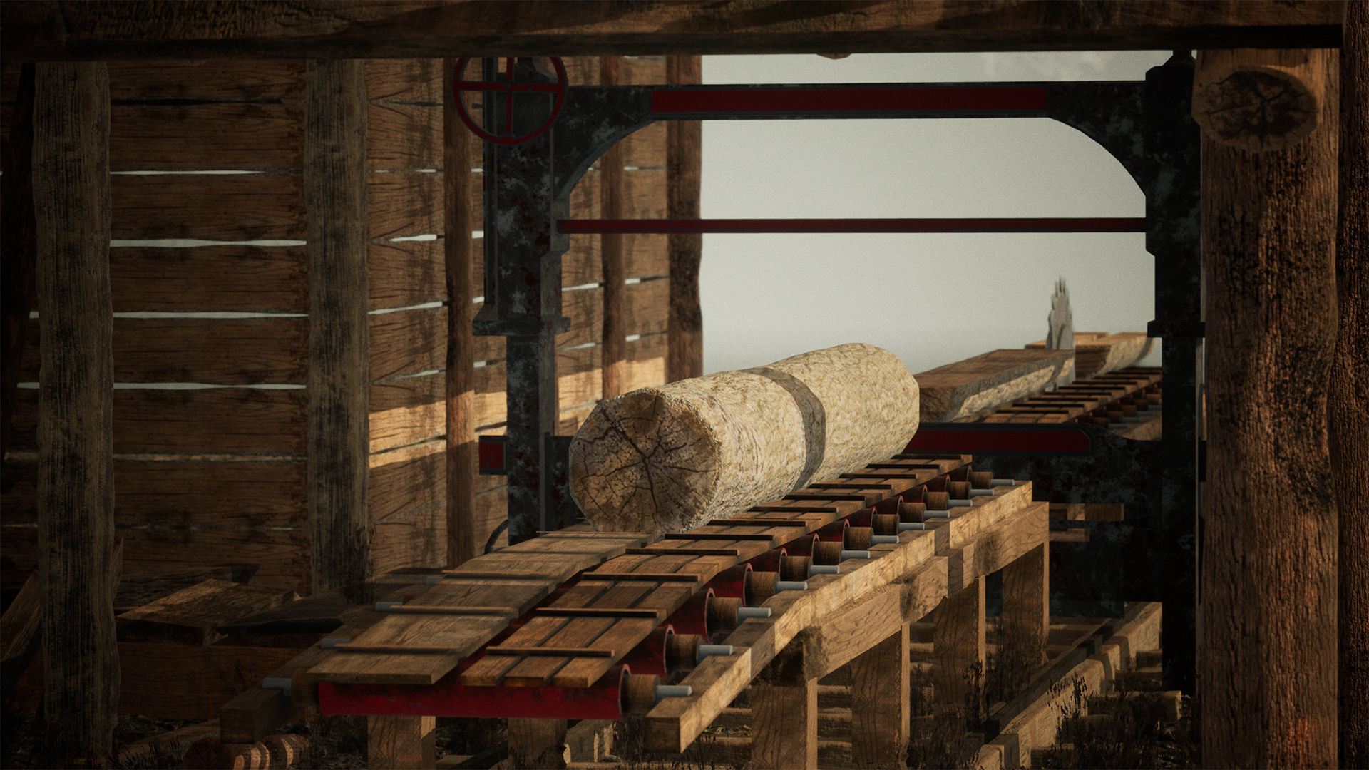Lumber Mill 37 Assets Low-poly 3D model_7