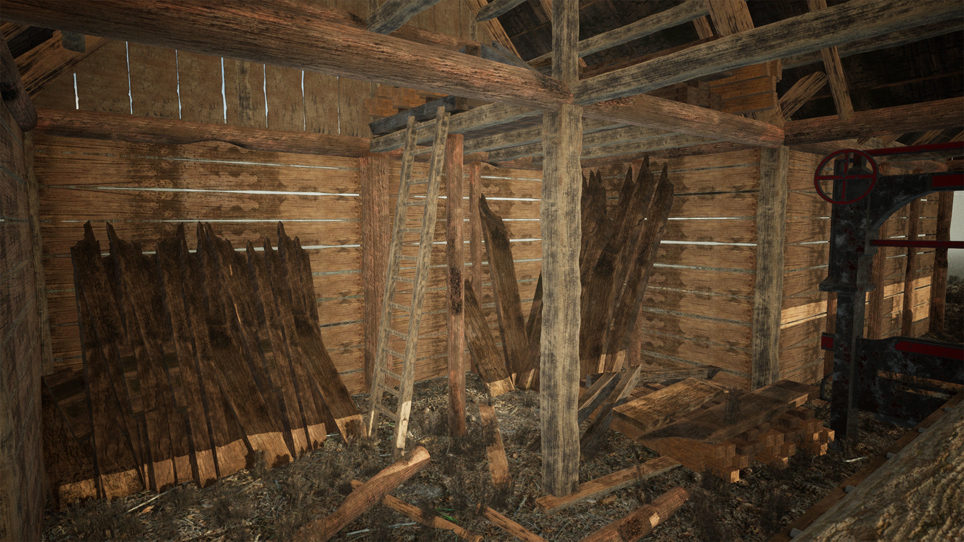 Lumber Mill 37 Assets Low-poly 3D model_12