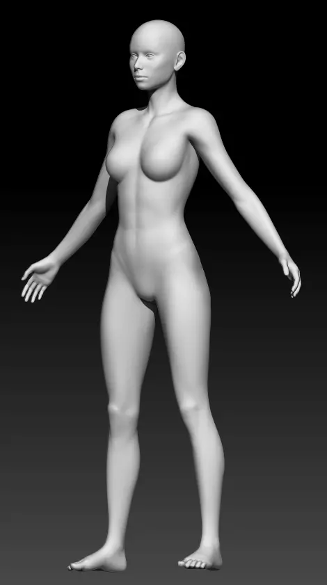 Female Base Mesh 15 3D model_0