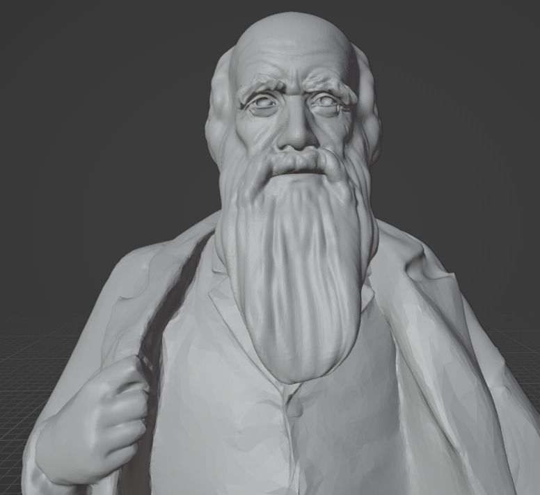 Charles Darwin 3D print model_6