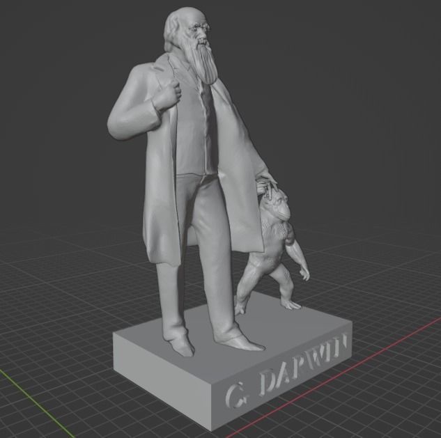 Charles Darwin 3D print model_12