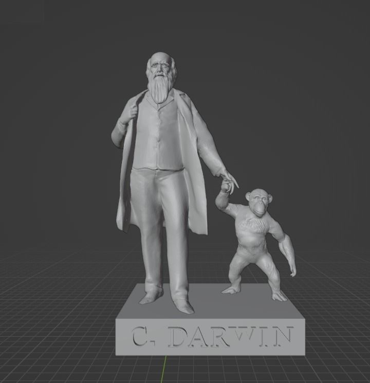 Charles Darwin 3D print model_1
