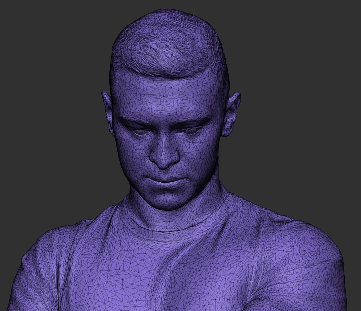 Athletic man doing leg stretches 395 Low-poly 3D model_8