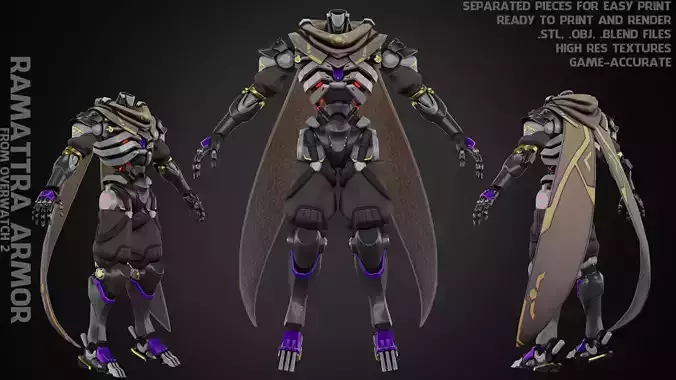 Overwatch 2 Ramattra Armor for Cosplay 3D print model